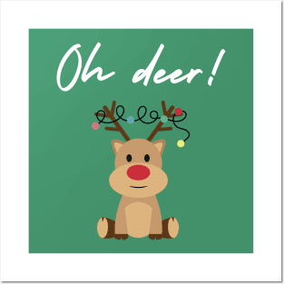 Oh deer, Christmas is near Posters and Art